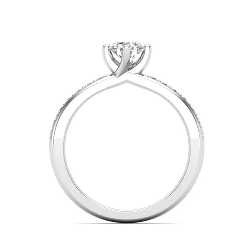 Ékszerpalota eljegyzési gyűrű 0,3ct G/VS gyémánttal BRK637 platina