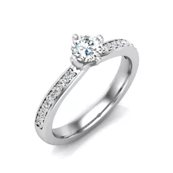   Ékszerpalota eljegyzési gyűrű 0,3ct gyémánttal BRK637 platina