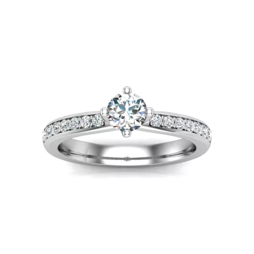 Ékszerpalota eljegyzési gyűrű 0,3ct H/SI gyémánttal BRK637 sárga arany