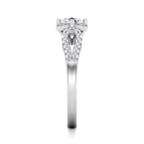 Ékszerpalota eljegyzési gyűrű 0,5ct G/VS gyémánttal BRK638 fehér arany