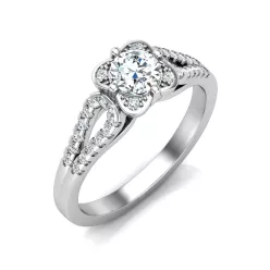   Ékszerpalota eljegyzési gyűrű 0,5ct gyémánttal BRK638 fehér arany