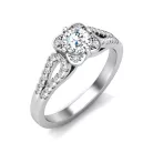 Ékszerpalota eljegyzési gyűrű 0,5ct G/VS gyémánttal BRK638 platina