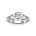 Ékszerpalota eljegyzési gyűrű 0,5ct H/SI gyémánttal BRK638 platina