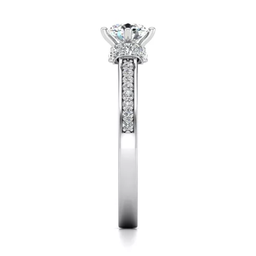 Ékszerpalota eljegyzési gyűrű 0,5ct G/VS gyémánttal BRK639 fehér arany