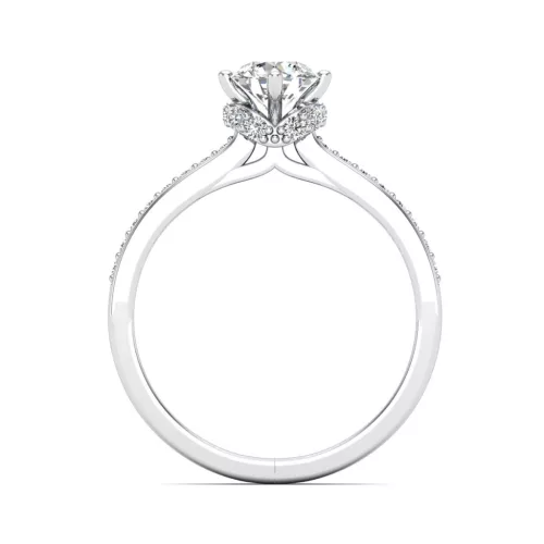 Ékszerpalota eljegyzési gyűrű 0,5ct gyémánttal BRK639 fehér arany