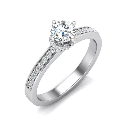 Ékszerpalota eljegyzési gyűrű 0,5ct G/VS gyémánttal BRK639 platina