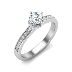  Ékszerpalota eljegyzési gyűrű 0,5ct gyémánttal BRK639 platina