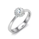 Ékszerpalota eljegyzési gyűrű 0,4ct gyémánttal BRK640 platina