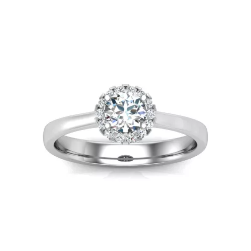 Ékszerpalota eljegyzési gyűrű 0,4ct gyémánttal BRK640 platina