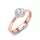 Ékszerpalota eljegyzési gyűrű 0,4ct H/VS gyémánttal BRK640 rozé arany