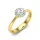 Ékszerpalota eljegyzési gyűrű 0,4ct H/VS gyémánttal BRK640 sárga arany