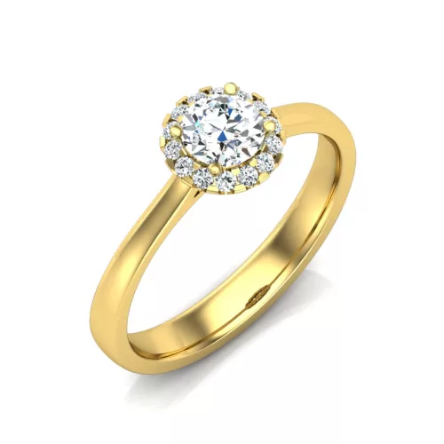 Ékszerpalota eljegyzési gyűrű 0,4ct H/VS gyémánttal BRK640 sárga arany