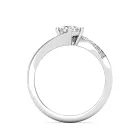 Ékszerpalota eljegyzési gyűrű 0,4ct H/SI gyémánttal BRK641 fehér arany