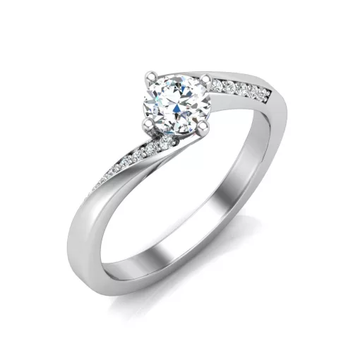 Ékszerpalota eljegyzési gyűrű 0,4ct G/VS gyémánttal BRK641 platina