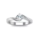 Ékszerpalota eljegyzési gyűrű 0,4ct G/VS gyémánttal BRK641 platina