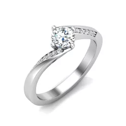   Ékszerpalota eljegyzési gyűrű 0,4ct gyémánttal BRK641 platina