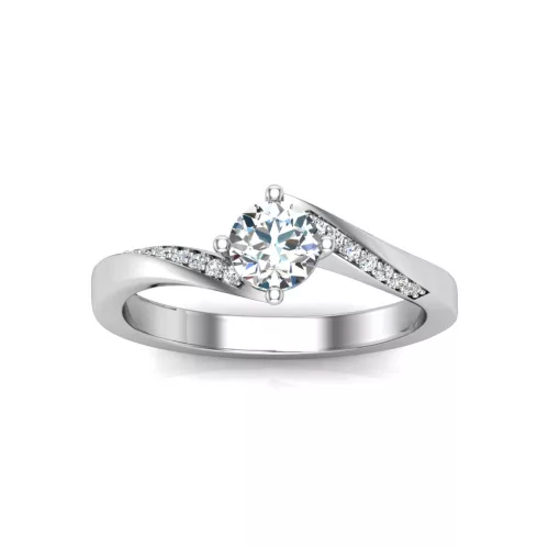 Ékszerpalota eljegyzési gyűrű 0,4ct G/VS gyémánttal BRK641 rozé arany