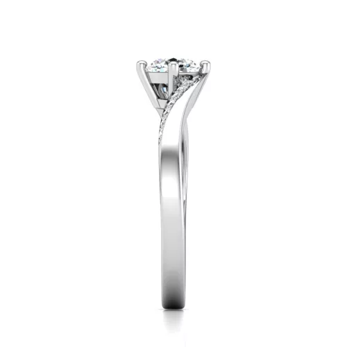 Ékszerpalota eljegyzési gyűrű 0,4ct G/VS gyémánttal BRK641 sárga arany