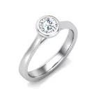 Ékszerpalota eljegyzési gyűrű 0,3ct H/SI gyémánttal BRK642 platina