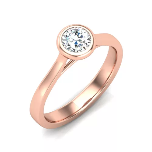 Ékszerpalota eljegyzési gyűrű 0,3ct H/SI gyémánttal BRK642 rozé arany