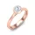 Ékszerpalota eljegyzési gyűrű 0,3ct gyémánttal BRK642 rozé arany