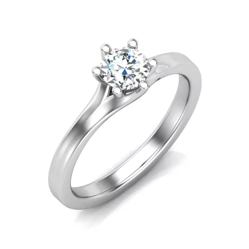 Ékszerpalota eljegyzési gyűrű 0,5ct G/VS gyémánttal BRK643 platina