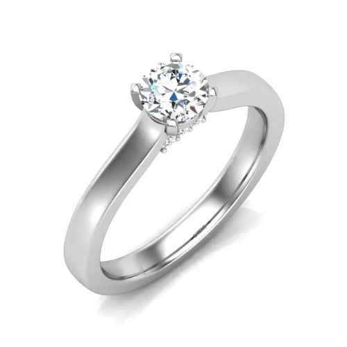 Ékszerpalota eljegyzési gyűrű 0,5ct gyémánttal BRK644 platina