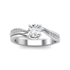 Ékszerpalota eljegyzési gyűrű 0,5ct G/VS gyémánttal BRK645 platina