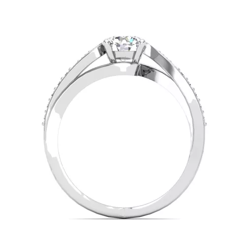Ékszerpalota eljegyzési gyűrű 0,5ct H/SI gyémánttal BRK645 platina
