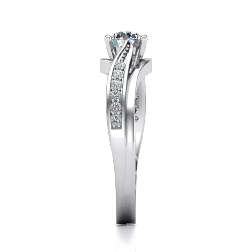 Ékszerpalota eljegyzési gyűrű 0,5ct G/VS gyémánttal BRK645 rozé arany
