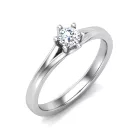 Ékszerpalota eljegyzési gyűrű 0,3ct gyémánttal BRK648 platina