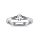 Ékszerpalota eljegyzési gyűrű 0,3ct gyémánttal BRK648 platina