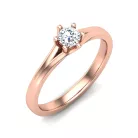 Ékszerpalota eljegyzési gyűrű 0,3ct H/VS gyémánttal BRK648 rozé arany