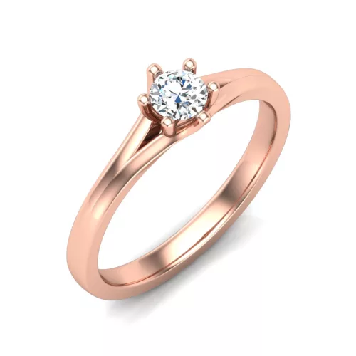 Ékszerpalota eljegyzési gyűrű 0,3ct H/VS gyémánttal BRK648 rozé arany