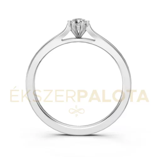Ékszerpalota eljegyzési gyűrű 0,1ct G/VS gyémánttal BRK649 fehér arany