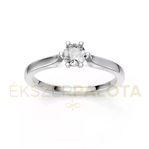 Ékszerpalota eljegyzési gyűrű 0,25ct gyémánttal BRK649 fehér arany