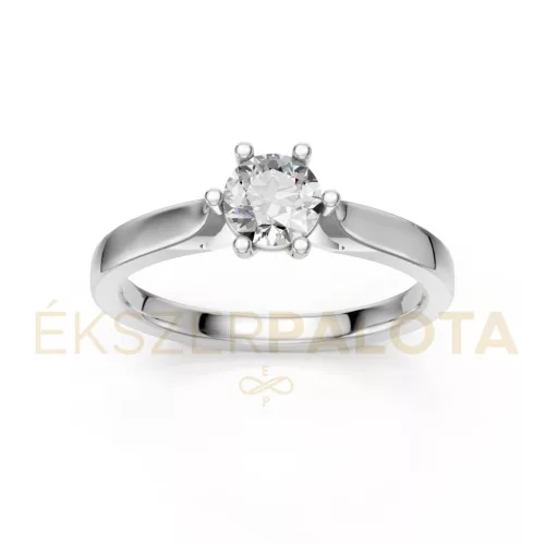 Ékszerpalota eljegyzési gyűrű 0,5ct G/VS gyémánttal BRK649 fehér arany