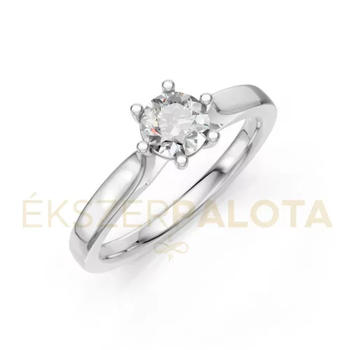 Ékszerpalota eljegyzési gyűrű 0,5ct gyémánttal BRK649 fehér arany