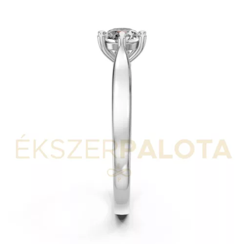 Ékszerpalota eljegyzési gyűrű 0,5ct gyémánttal BRK649 fehér arany