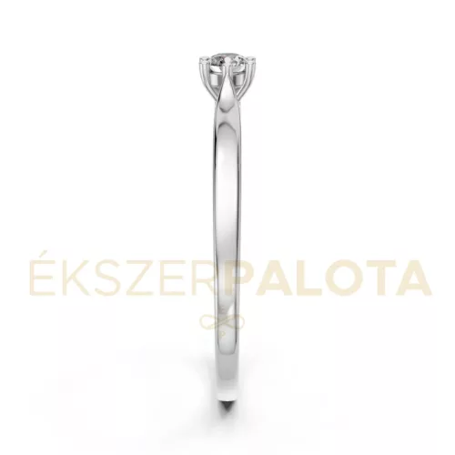Ékszerpalota eljegyzési gyűrű 0,1ct G/VS gyémánttal BRK649 platina