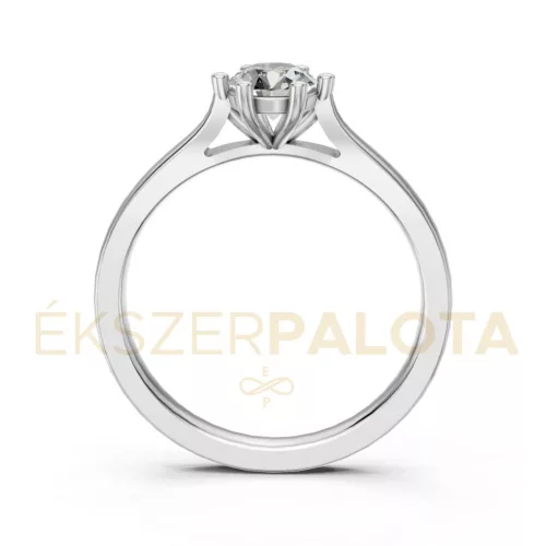 Ékszerpalota eljegyzési gyűrű 0,5ct G/VS gyémánttal BRK649 platina