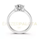 Ékszerpalota eljegyzési gyűrű 0,8ct G/VS gyémánttal BRK649 platina