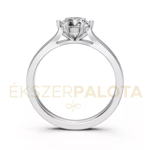 Ékszerpalota eljegyzési gyűrű 1ct G/VS gyémánttal BRK649 platina