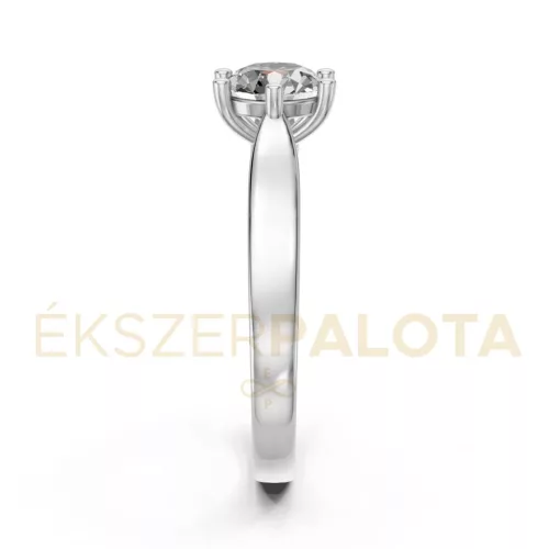 Ékszerpalota eljegyzési gyűrű 1ct G/VS gyémánttal BRK649 platina