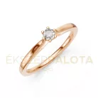 Ékszerpalota eljegyzési gyűrű 0,1ct G/VS gyémánttal BRK649 rozé arany