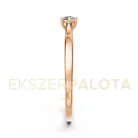 Ékszerpalota eljegyzési gyűrű 0,1ct G/VS gyémánttal BRK649 rozé arany