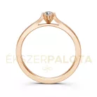 Ékszerpalota eljegyzési gyűrű 0,1ct gyémánttal BRK649 rozé arany