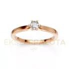 Ékszerpalota eljegyzési gyűrű 0,20ct G/VS gyémánttal BRK649 rozé arany