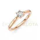 Ékszerpalota eljegyzési gyűrű 0,25ct gyémánttal BRK649 rozé arany