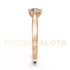 Ékszerpalota eljegyzési gyűrű 0,40ct H/SI gyémánttal BRK649 rozé arany